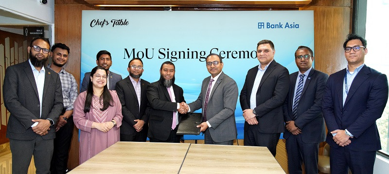 রমজানে কার্ডহোল্ডারদের বিশেষ সুবিধা প্রদানের লক্ষে শেফস্ টেবিল-এর সাথে ব্যাংক এশিয়ার চুক্তি স্বাক্ষর